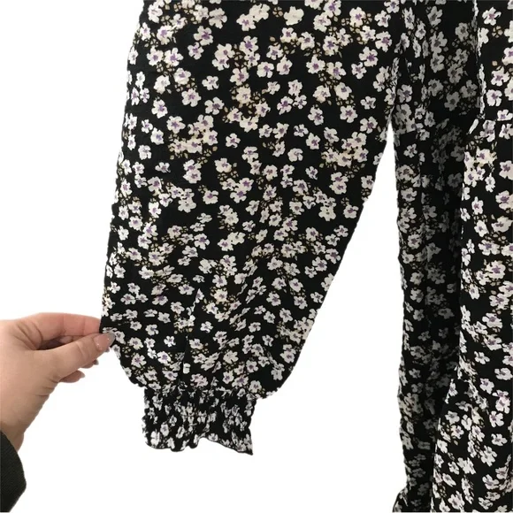 Vero Moda Black Floral Tunic Dress - Picture 4 of 7